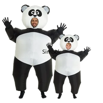 Panda Şişme Kostüm, Ebeveyn-çocuk Rol yapma, Komik çizgi film bebeği, Cosplay Giyim