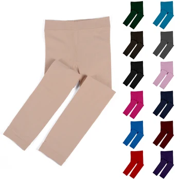 Kalınlaşmak Kadife Termal pamuklu pantolonlar İçin Çocuk Kız Sonbahar Kış Sıcak Tayt Düz Renk Elastik Bel Tayt Çocuklar İçin
