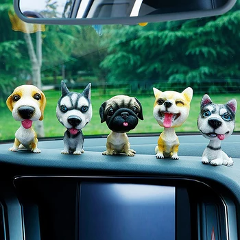 Araba Süsleme Karikatür Sevimli Araba Sallayarak Kafa Köpek Bahar Yaratıcı Sallayarak Kafa Köpek