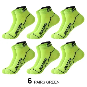 Erkek Atletik Koşu Çorapları 6 Çift Pamuk Nefes Ter emici spor çorapları Basketbol Futbol için Düşük Ayak Bileği Bisiklet Çorap