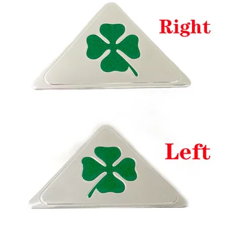 2 adet/1 çift Metal Etiket Yan Çamurluk Arka Bagaj Logo Çıkartmaları Alfa Romeo İçin Yeşil Delta Yaprak Sol Sağ Rozeti Araba Styling Amblemi