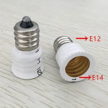 E14 To E12 adaptörü Dönüştürücüler ışık prizleri Lamba tutucu beyaz 1 Adet