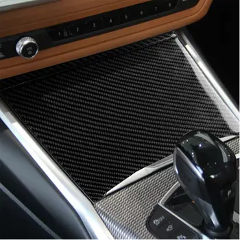 Araba Merkezi Kontrol Bardak Tutucu Kapak Paneli Karbon Fiber Sticker Oto Aksesuarları BMW 3 Serisi İçin G20 G28 325li 330d 335 2019-20