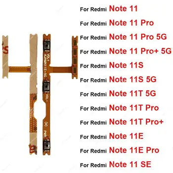 Güç Hacmi Flex Kablo Xiaomi Redmi İçin Not 11 11S 11T 11E Pro Artı Not 11 SE 5G Güç Ses Sidekey Flex Şerit Onarım Bölümü