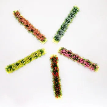 1 ADET Yapay çiçek Küme Minyatür Statik Manzara Modeli DIY Kum Masa Yapı Düzeni Peyzaj Bahçe Dekor Çiçek Çim