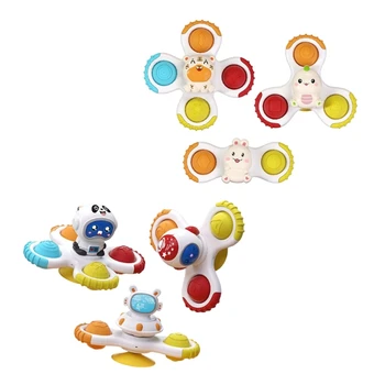 3 adet Renkli Vantuz Spinners Oyuncak Çocuklarda El Göz Koordinasyonu Artırır