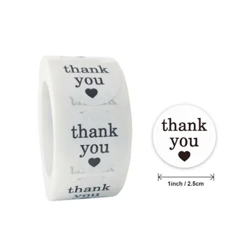 5000 adet toptan Beyaz kağıt etiket etiket teşekkür ederim etiket karalama defteri düğün zarf mühür el yapımı kırtasiye sticker1 inç