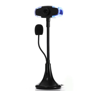 USB Webcam HD 1080P Web kamera era Mikrofon İle web kamera led ışık USB kablosu Ücretsiz Sürücü Pc web kamera era Masaüstü Dizüstü Bilgisayar İçin