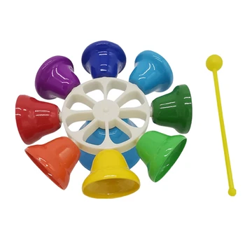 1 Takım Erken Eğitim Zil 8-Note Renkli Çocuk Çocuk müzikli oyuncak Perküsyon Enstrüman Kullanımı Kolay
