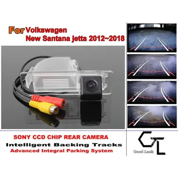 Volkswagen için Yeni Santana jetta 2012~2018 Park Yardımı Parçaları Modülü HD CCD Araba Kamera reversing yedekleme arka görüş kamerası
