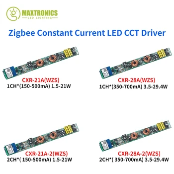 Zigbee Sabit Akım LED Sürücü 10-42VDC 1CH/2CH*(150-500MA veya 350-700MA) ile Tuya APP Ses Kontrolü Manyetik Lineer Lamba