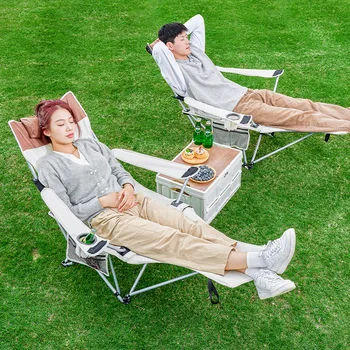 Açık Katlanır Şezlong Bahçe Güneş Plaj Tasarım Relax Şezlong Modern Tumbona Plegable De Playa Kamp Mobilyaları