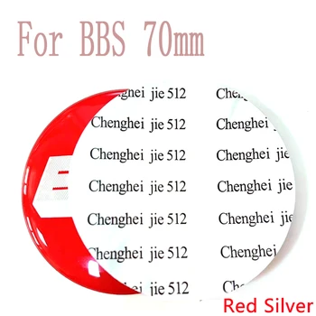 4 adet / takım 70mm Kırmızı Gümüş BBS Logo Araba Tekerlek Merkezi poyra kapağı Amblem Rozeti Çıkartmalar BBS Şekillendirici Trim Aksesuarları