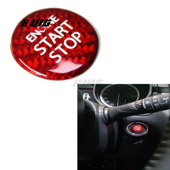 Karbon Fiber Araba İç Ateşleme Sticker Motor Çalıştırma Durdurma düğme kapağı Trim Suzuki Swift 2011-2018 İçin Vitara 2016 2017 2018