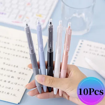 10 Adet / grup ST İtme Eylem Jel Kalem Estetik Kalemler Sevimli Toptan Kawaii Kırtasiye Ücretsiz Kargo İnce Çizgi Kore Orijinal Roman