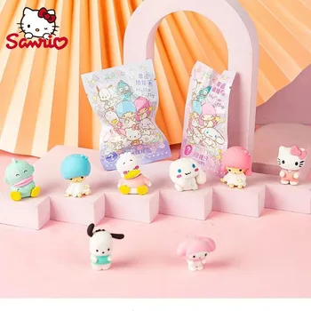 Sanrio 32 adet Silgi Kawaii Hello Kitty Karikatür Sevimli Hayvan Silgi Sevimli Öğrenciler Öğrenme Hediyeler Okul Ofis Kırtasiye Toptan
