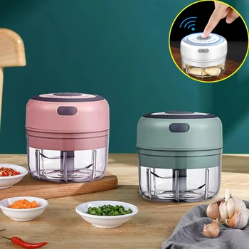 Mutfak Elektrikli Mini Sarımsak Ezici Sebze Değirmeni Kablosuz Taşınabilir Elektrikli Kırıcı Sarımsak Makinesi yiyecek mikseri mutfak gereçleri