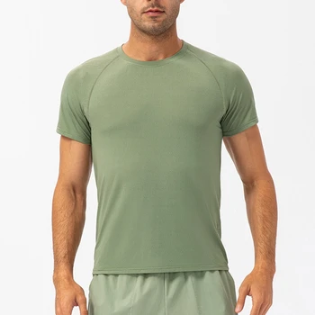 Katı Spor T Shirt Erkek Spor Spor T-shirt 2023 Yeni Crossfit Eğitim ve Egzersiz Giyim kuru fit uzun kollu erkek gömlek Spor Spor Yeşil
