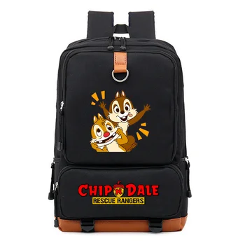 Disney Karikatür Chip n Dale okul sırt çantası Erkekler Kadınlar Büyük Kapasiteli Günlük seyahat omuz Sırt Çantası Öğrenci okul çantası Mochila