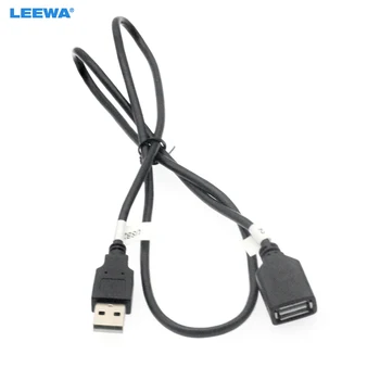 LEEWA 80cm Araba Ses Video Girişi Medya Veri USB 2.0 Fiş Tel USB Adaptörü Evrensel Araba Modelleri İçin Kablo Adaptörü # CA7799