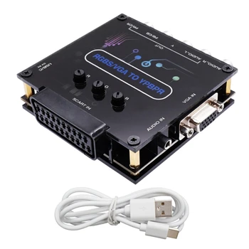 RGBS VGA SCART YPBPR Bileşen Dönüştürücü SCART VGA Kompozit Bağlantı Noktası MD / için