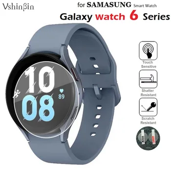 100 ADET Ekran Koruyucu için Samsung Galaxy İzle 6 Serisi Klasik 47mm 43mm 44mm 40mm Smartwatch Temperli Cam Koruyucu Film