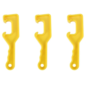 3X kova kapağı Anahtarı-Açık / Kaldırma Kapakları 5 Galon Plastik Kovalar ve Küçük Kovalar-Sarı Dayanıklı Plastik Açacağı Aracı