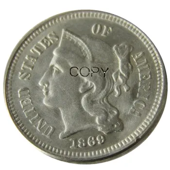 ABD 1869 Üç Cent Nikel Kopya Para
