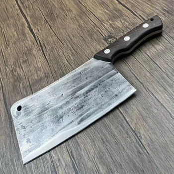 8 İnç Doğrama Bıçağı Keskin Pala Kasap Balta Cleaver Longquan Mutfak Bıçakları Büyük Kemik Ve Kümes Hayvanları Araçları El Yapımı Dövme Messer