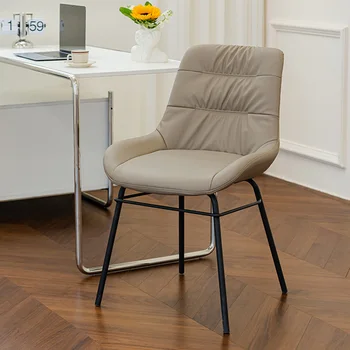 Salon İskandinav yemek sandalyeleri Modern Lüks Beyaz Ofis tasarım sandalye Accent Ziyafet Vanity Sillas Comedor Ev Mobilyaları SC50DC