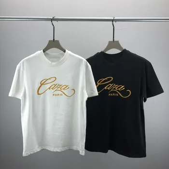 2023 Harajuku T Shirt Erkekler İçin Nakış Tee Tatil Erkekler Kadınlar Çift Tshirt Yeni Yaz Hip Hop T Shirt Tops гутболка