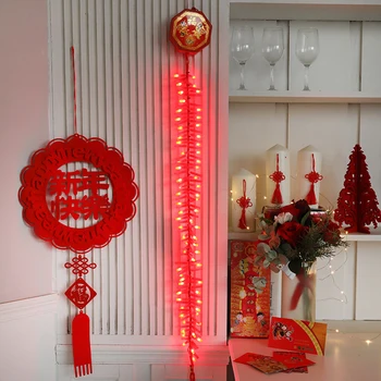 92LED 1.35 m Çin elektronik havai fişek lamba ses LED ışık yeni yıl asılı