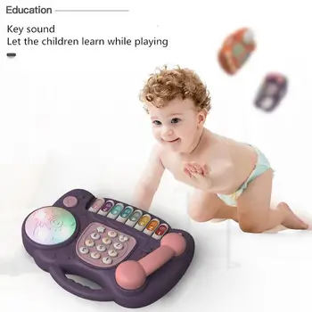 Bebek Telefonu Oyuncaklar 13-24 ay Oyuncak Çok fonksiyonlu Telefon Müzikal Oyuncaklar Davulcu Pat Davul Piyano Oyuncak Bebek Erken Eğitim