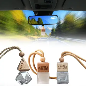 Otomatik Asılı Difüzör Şişeleri Doldurulabilir Parfüm Kolye Boş Cam Aromaterapi koku şişesi Araba İç Dekorasyon