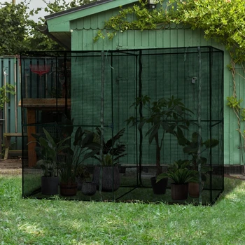 yüksek Kaliteli HDPE Kapaklı 4' x 8 ' Gömme Mahsul Kafesi ve açık arka bahçeler için Bitkiler/Otlar için 2 Fermuarlı Kapı