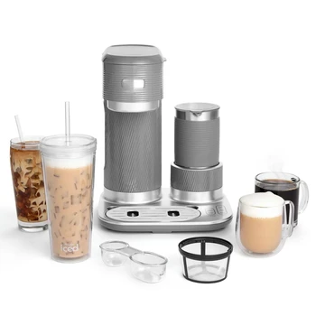 Tek Servisli Latte, Buzlu ve Sıcak Kahve Makinesi, Gri