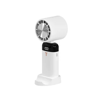 3600mAh Mini el fanı Taşınabilir Yarı İletken Soğutma Soğutma masaüstü vantilatör Katlanır Asılı Boyun Hava Soğutucu, Beyaz