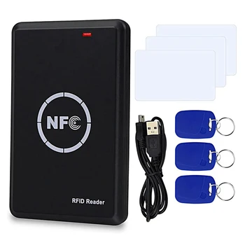 RFID NFC Teksir 125 kHz Anahtar Fotokopi 13.56 MHz Şifreli Programcı USB Arayüzü RFID Akıllı Kart Okuyucu Yazar