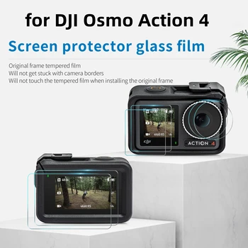 DJI Eylem 4 Temperli Film Lens patlamaya dayanıklı HD Temperli ekran koruyucu film için DJI Eylem 4 Aksesuar