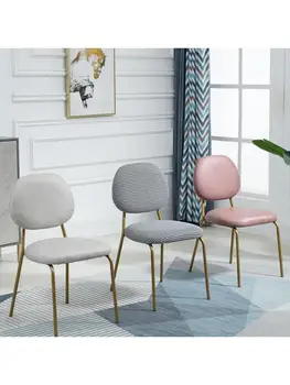 Modern minimalist ev ışık lüks istiflenebilir restoran yemek masası sandalye net kırmızı ıns İskandinav makyaj sırtlı sandalye yemek taburesi