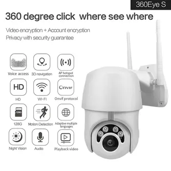 360 Degree1080P HD Kamera WİFİ Kablosuz ev güvenlik kamerası Gözetim Ses CCTV Pet Kameralar bebek izleme monitörü