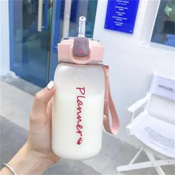 Buzlu Su Bardağı Plastik Bardak Öğrenci Çift Ins içme şişesi Kullanışlı Yaz Su Bardağı Açık Seyahat Ev Ofis Aksesuarları Kullanımı