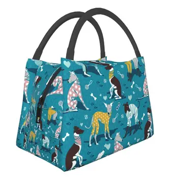Özel Greyhounds Gogwalk Desen Öğle Yemeği Çantaları Erkekler Kadınlar Soğutucu Sıcak Yalıtımlı yemek kabı Ofis Seyahat için