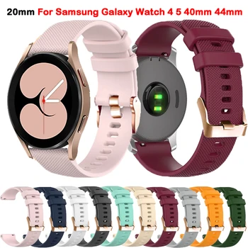 Silikon Kayış Samsung Galaxy İzle 4/5 40mm 44mm / Watch5 Pro 45mm Bileklik Watch4 Klasik 42mm 46mm Bant 20mm Bilezik