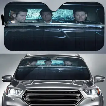 Supernatural Filmler Sam Dean Winchester Castiel Araba Güneş Gölge oto Aksesuarları, Oto Güneş Gölge, Araba Güneş Gölge, araç ön camı