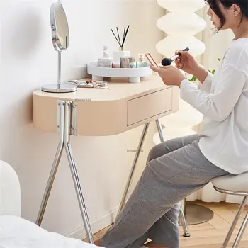 Modern Minimalist Tuvalet Masası Küçük Daire Yatak Odası Dresser Lüks Başucu makyaj masası Makyaj Masası Makyaj Tabure E
