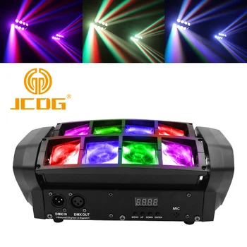 JCDG profesyonel 50W Mini LED örümcek ışık RGBW Bar ışın hareketli kafa ışık DMX 512 disko parti için müzik sahne aydınlatma etkisi
