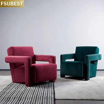FSUBEST İtalyan Tek Kişilik Kanepe Sandalye Otel Daire Ev Mobilya Ofis Lobi Modern Tasarım Oturma Odası Kanepe Sandalye