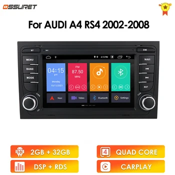 2Din Autoradio Araba Radyo GPS İçin Audi A4 B6 B7 S4 B7 B6 RS4 B7 KOLTUK Exeo Multimedya Stereo Navigasyon Ses Android10 Carplay BT