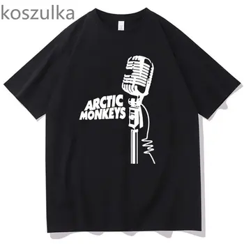 2023 Arctic Maymunlar Rock Grubu Erkekler T Gömlek Yaz Vintage Üstleri Tee günlük t-Shirt Hip Hop Hipster Gevşek Komik Pamuk Erkekler Tees